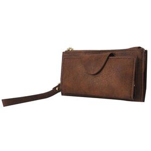 Brown Faux Leather  Rustic Charm Wallet